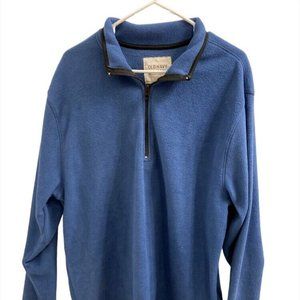 Old Navy Mens Fleece Pullover Jacket Sz XL Long Sleeves Zipper Collar Bl…